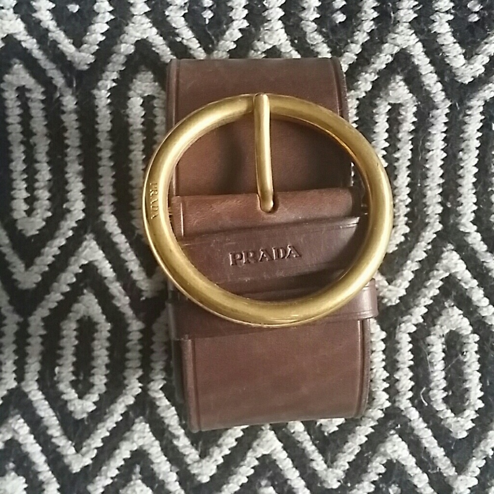 SOLD PRADA wide leather belt